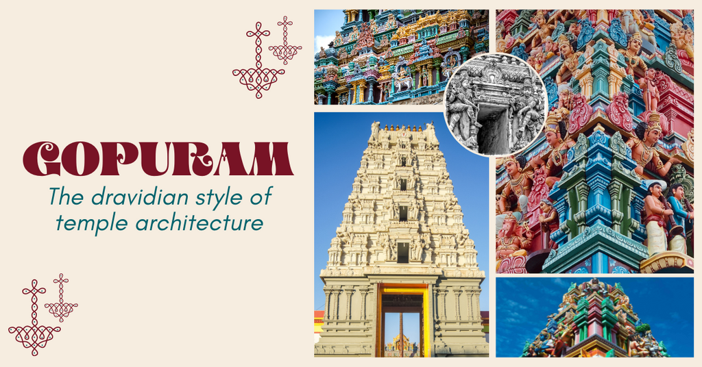 Gopuram - The most famed feature in the Dravidian style of temple architecture